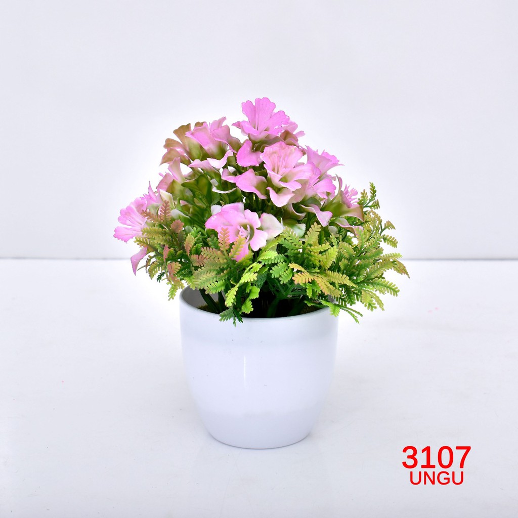 COD TL88 POT TANAMAN  BUNGA HIAS DEKORASI RUANGAN BUNGA PLASTIK HIAS P3107-6