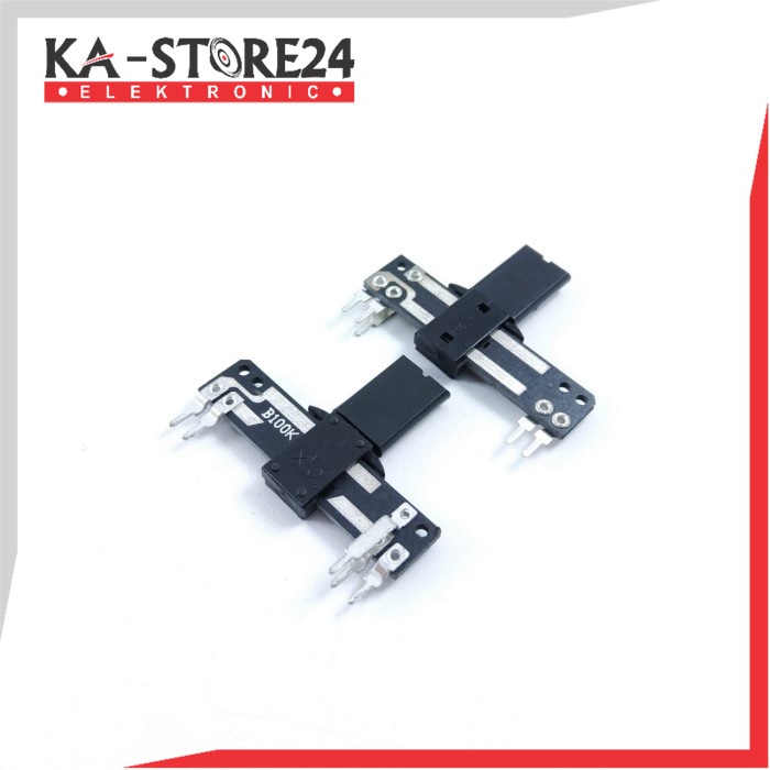Potensio PCB Geser 4cm 100k Stereo Slide tunggal - tanpa bubble