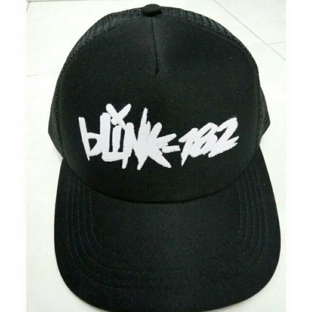 Topi trucker custom band blink182