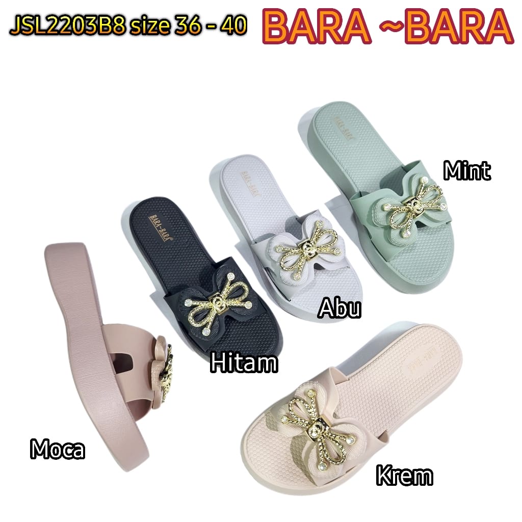 jelly sandal karet wanita bara bara selop murah import barabara cewek JSL2203B8