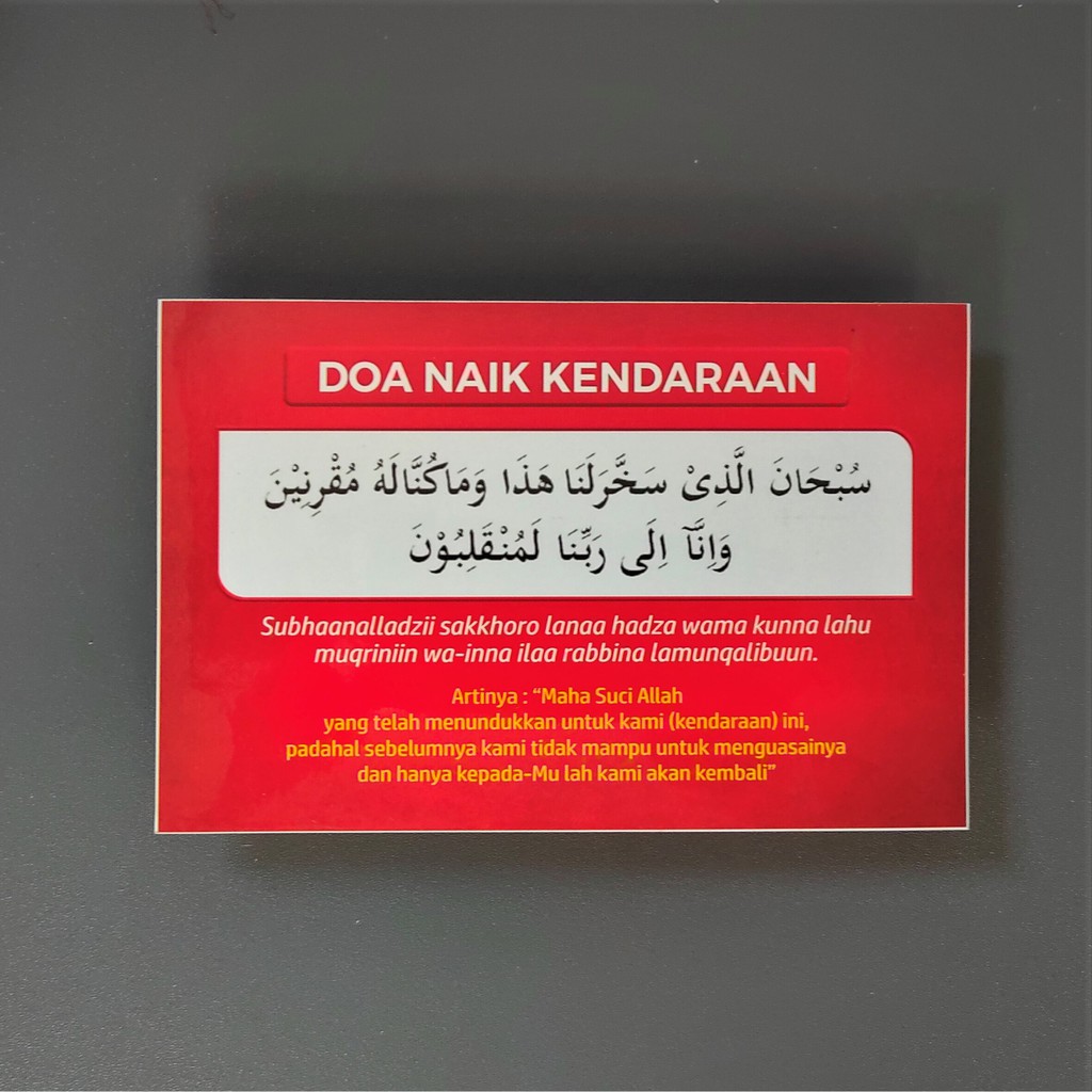

Stiker Doa Naik Kendaraan, Stiker Waterproof, Vinyl Laminasi Glossy