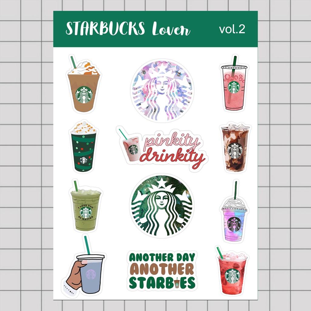 

Stiker Tumblr HP aesthetic / Stiker Laptop custom / stiker HP / Stiker Kpop | STARBUCKS LOVER VOL. 2