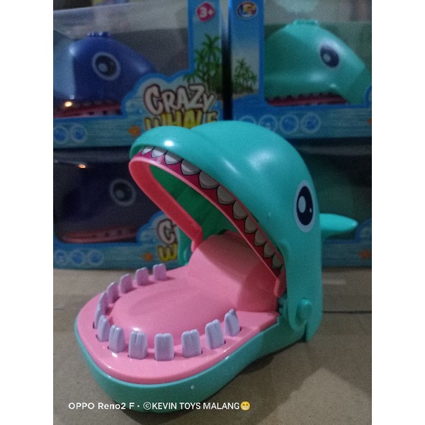 LZ 12 / LZ 13 MAINAN CRAZY WHALE GIGIT CROCODILE DENTIST BIKIN JANTUNGAN SERU / MAINAN IKAN PAUS GIGIT / MAINAN PAUS PRANK