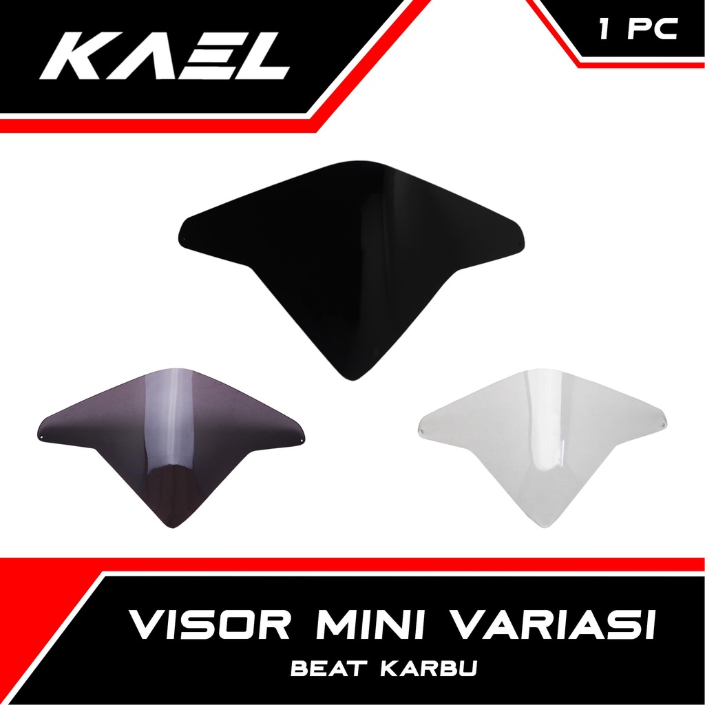 Visor Variasi Mini Honda Beat Karbu-Carbu-Old-Lama Bening-Hitam-Smoke Winshield-Winsil-Winshild-Tameng Lama Wind Shield