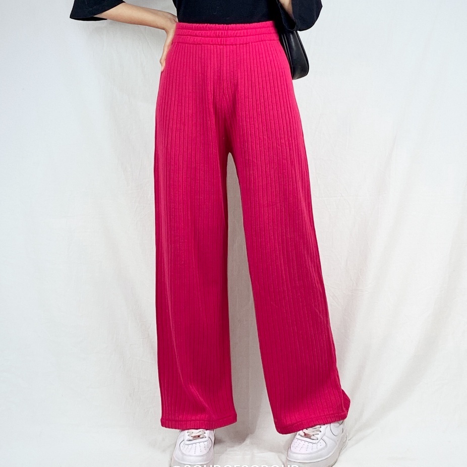 Dicqstore~Celana Kulot Knit Kiyora Premium Long Pants