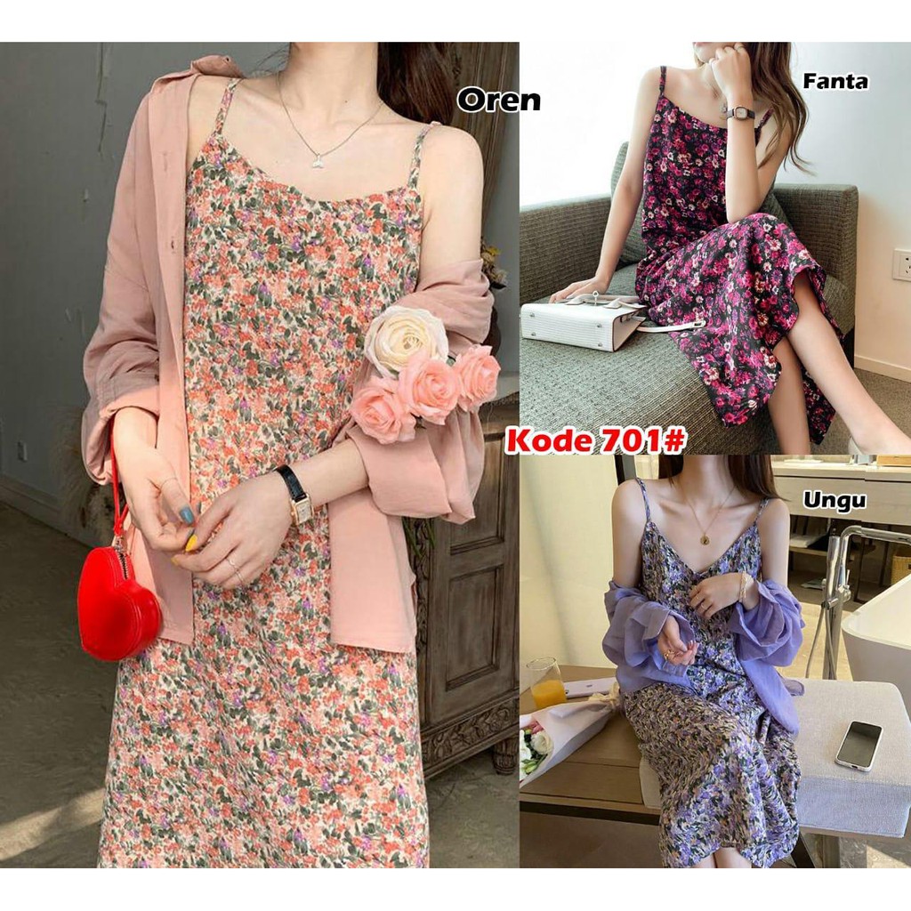 701#DRES TENGTOP BUNGA // DRES IMPORT // DRES TERBARU// fasihon flower