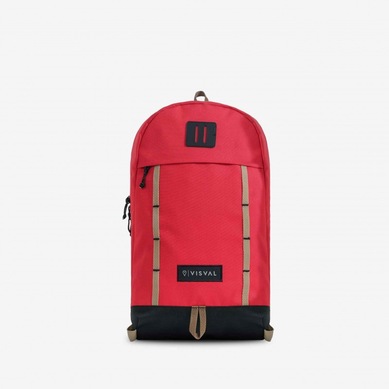 Backpack Minimalis Ridley Red Original Tas Visval Tas Ransel 10 L
