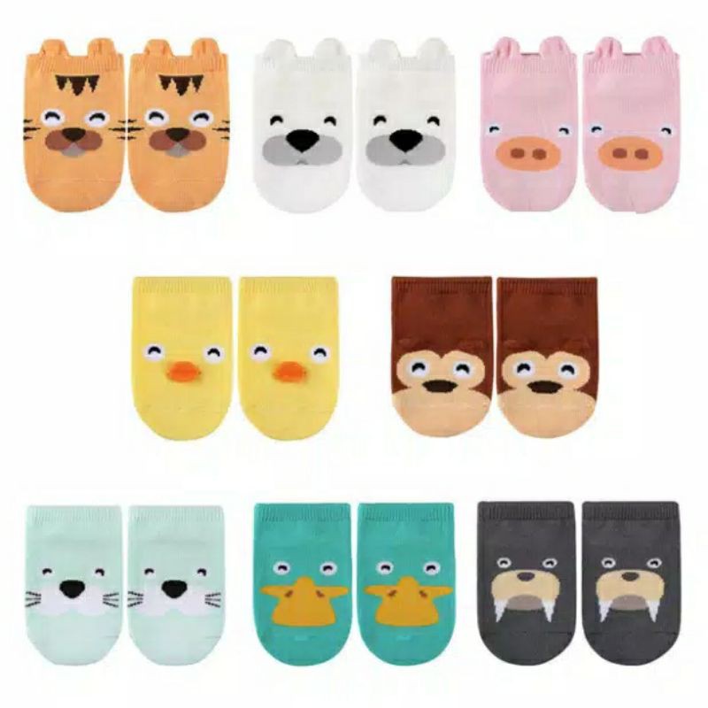 Kaos Kaki Bayi Anti slip Import Motif Animal / Baby Socks