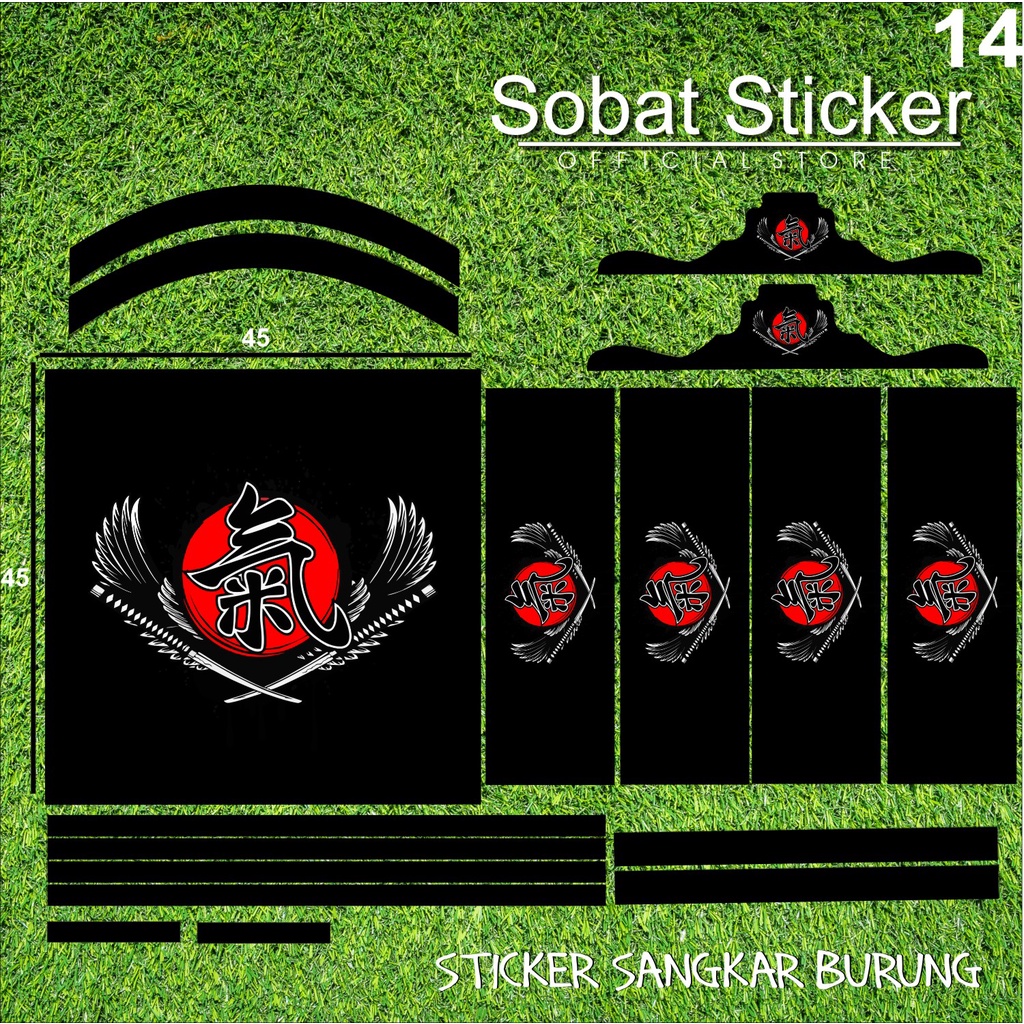 Stiker Decal SANGKAR KOTAK KICAU MANIA Sangkar EBOD JAYA Sangkar ORIQ JAYA Sangkar Kicau MANIA KACER