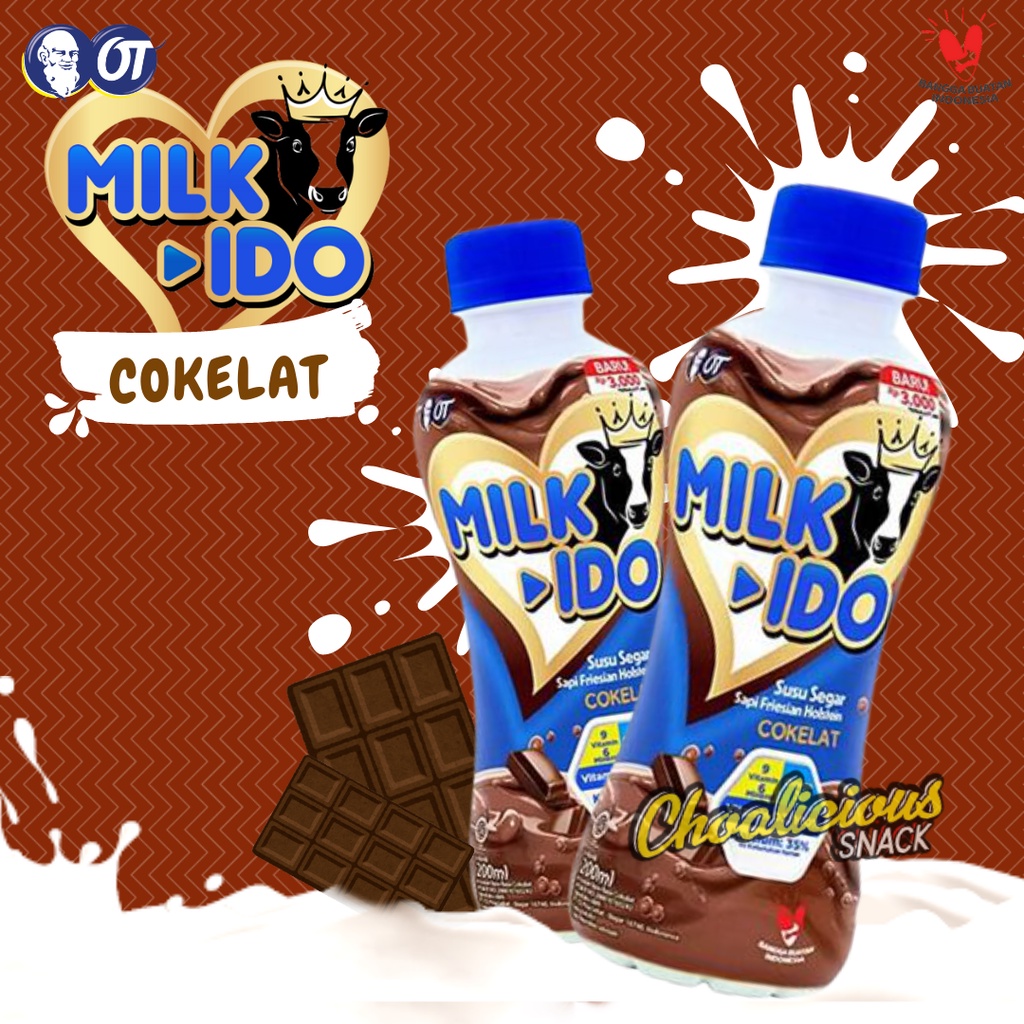 

Susu Botol MILKIDO Milk Ido Cokelat / Coklat 200 ml