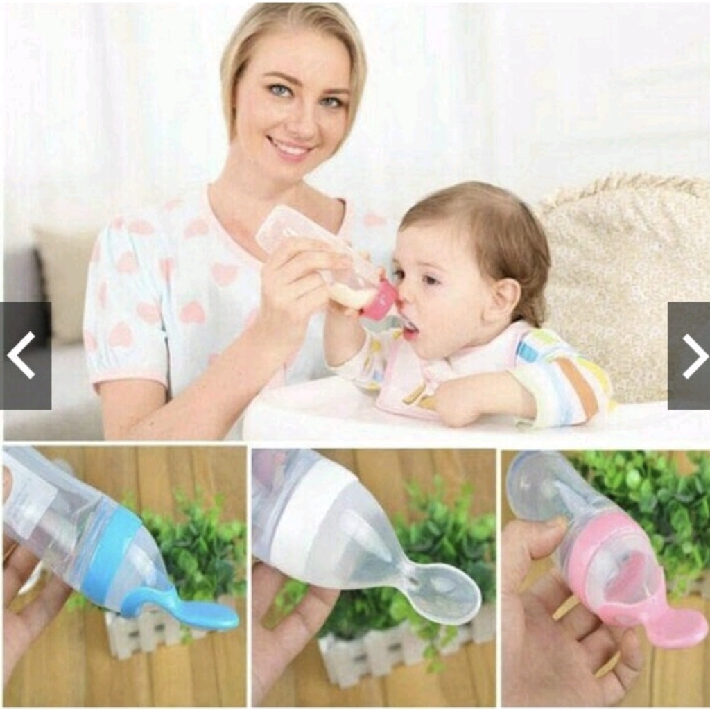 BOTOL DOT SILICONE SENDOK MAKAN BAYI / BABY SILICONE FOOD FEEDER (IP)