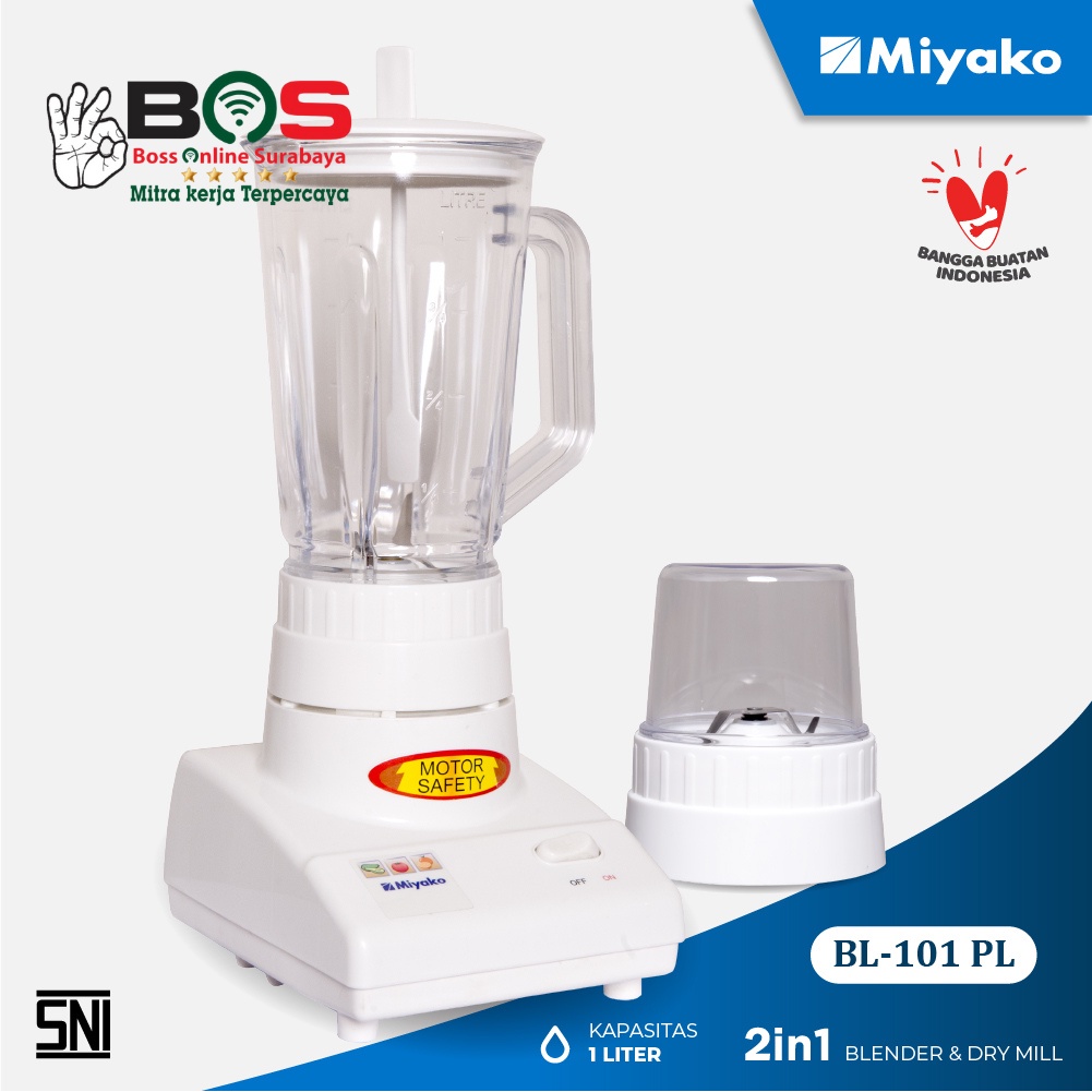 Blender Plastik Miyako 2 IN 1 BL 101 PL / Blender Miyako BL-101 PL