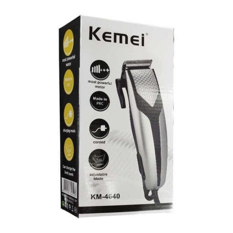 Alat Cukur Rambut Listrik  Kemei KM-4639 // KM-4640 Paket Alat Cukur, Gunting &amp; Sisir