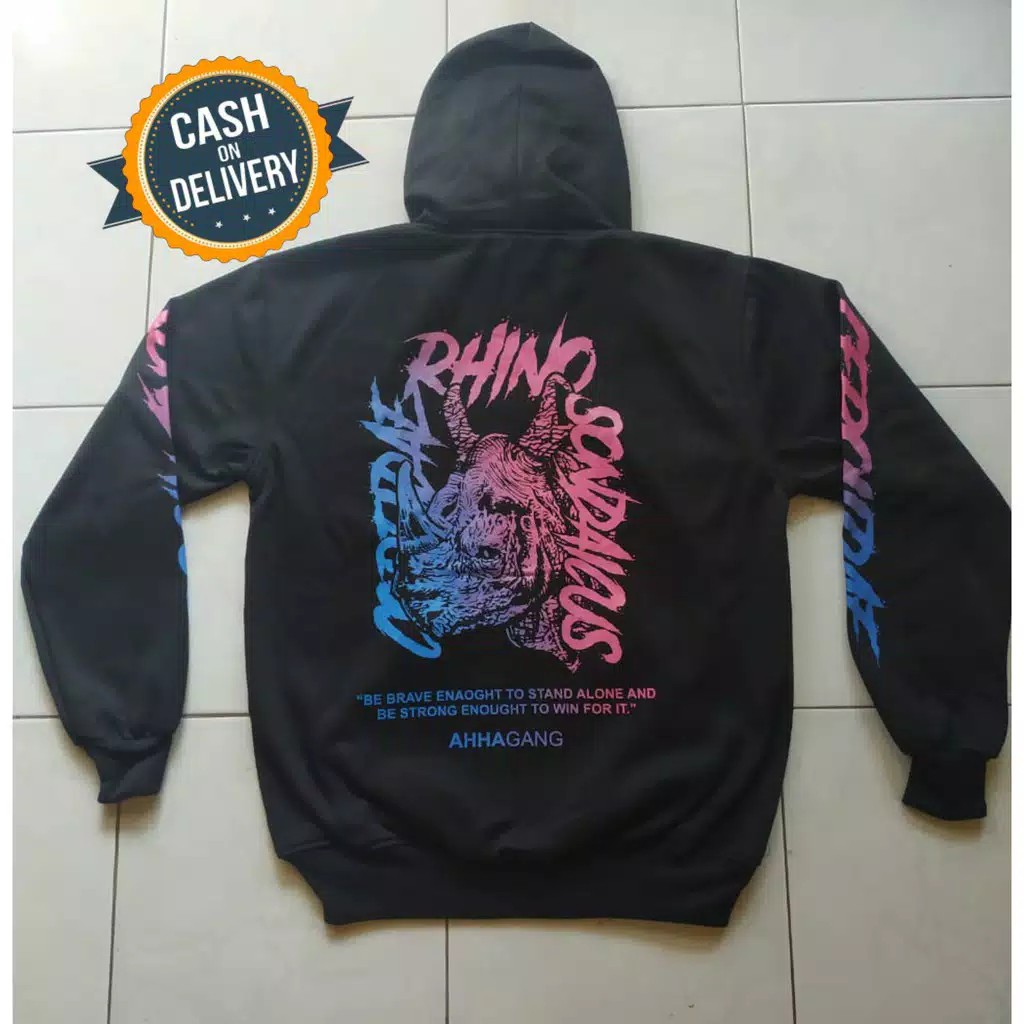 Sweater Jaket AHHA / Hoodie AHHA Rhino Cerotidae M- L- XL- XXL