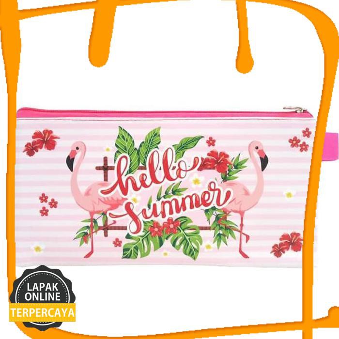 

Original Mini Case Flamingo Tempat Pensil Stationary Pencil Case Karakter Barang Original