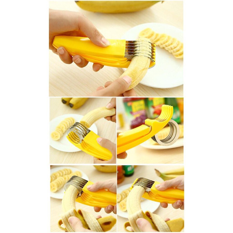 Banana Slicer Alat Pemotong Pisang Timun Sosis Multifungsi untuk Dapur