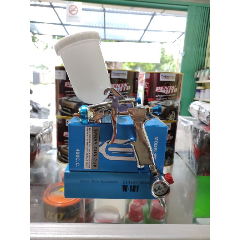 Spray Gun Japan Lisson + pengukur tekanan manometer spray gun W101