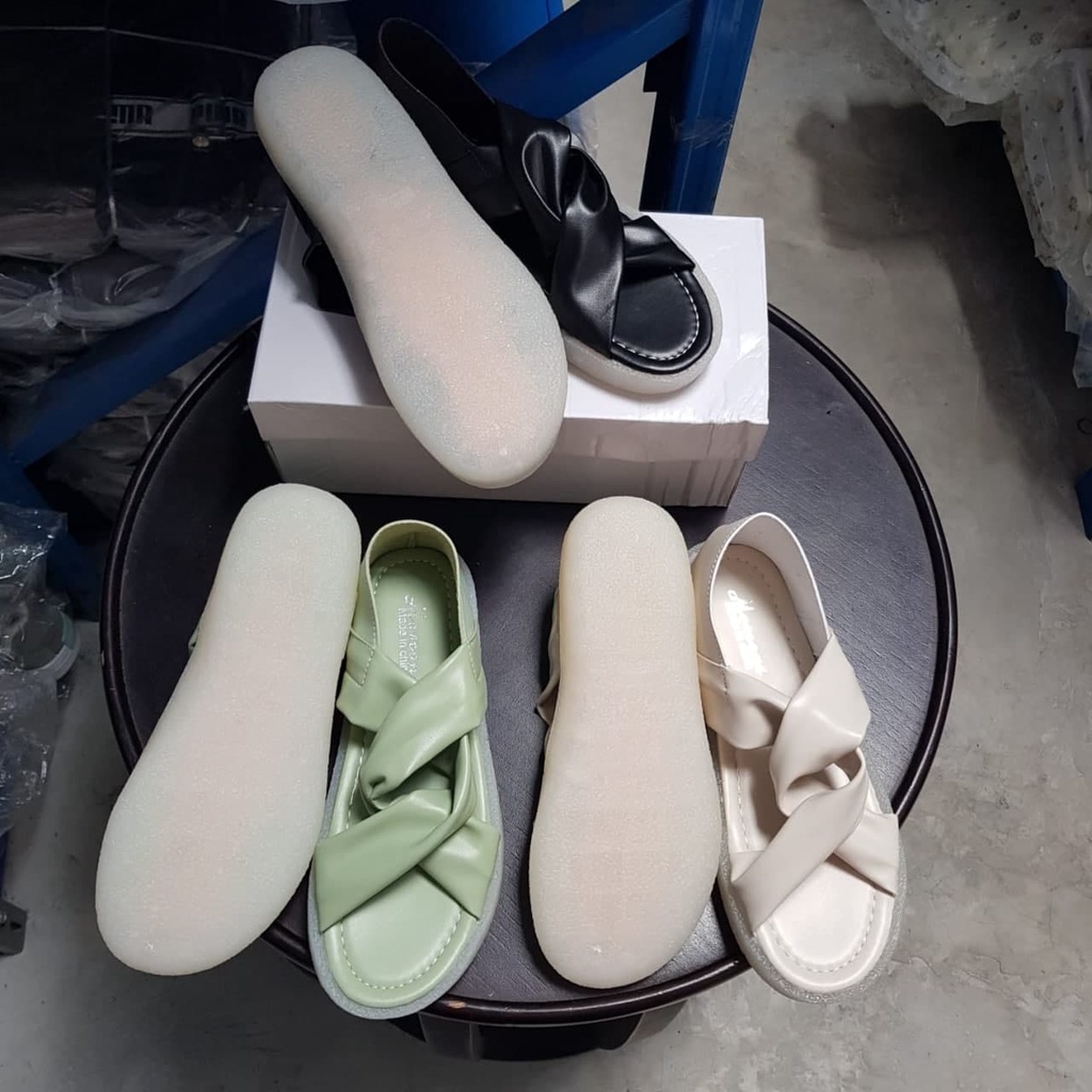 AGI2049 slip on wanita murah sepatu flat wanita terbaru slip on import terbaru sepatu karet cod jakarta