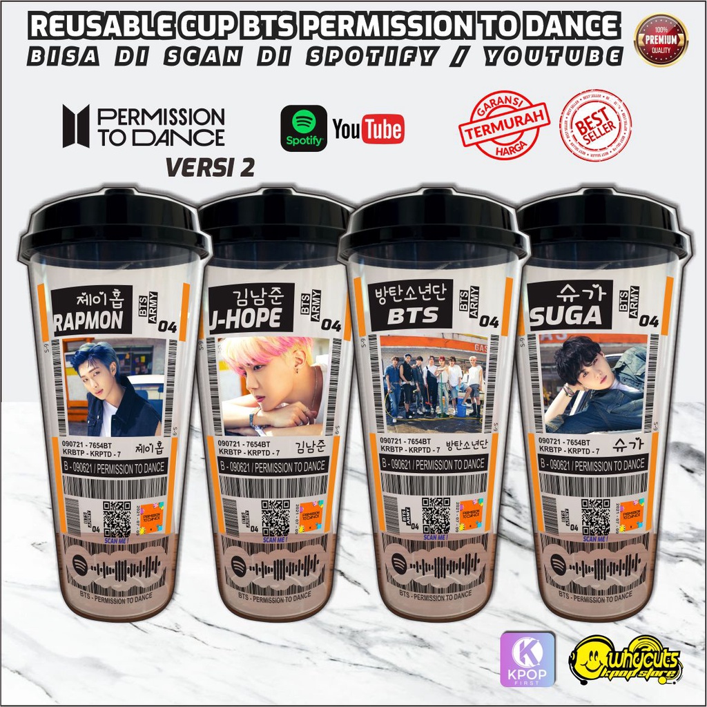 Reusable Cup Kpop // BTS PERMISSION TO DANCE