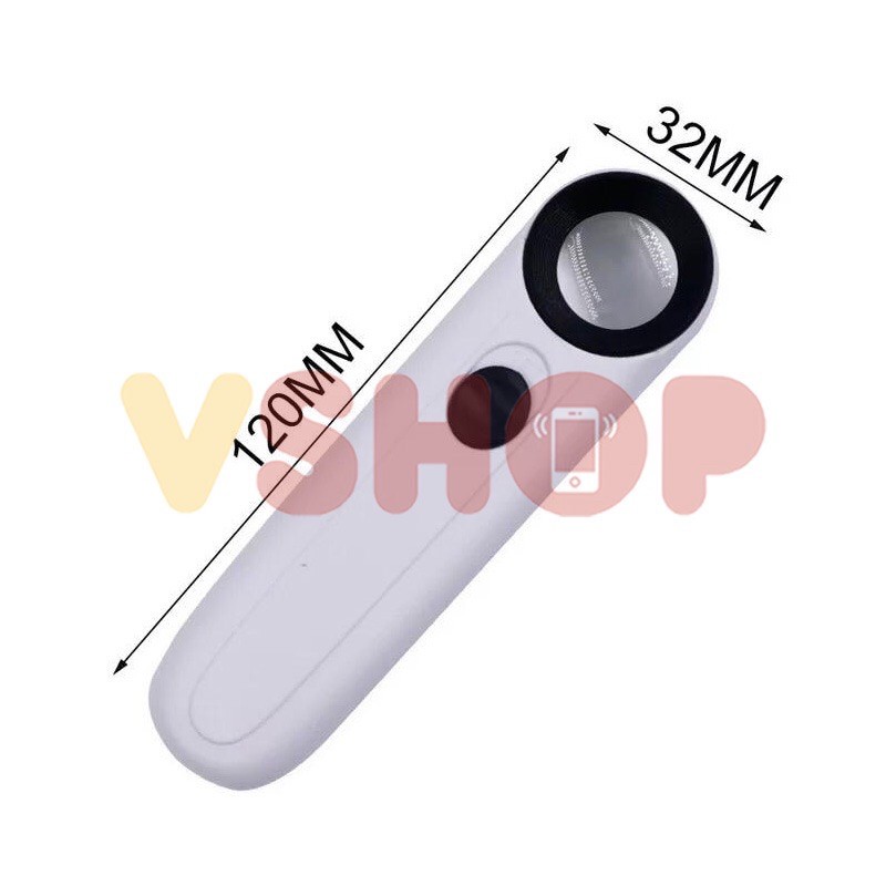 40X HAND-HOLD MAGNIFIER GLASS - KACA PEMBESAR LED MG6B-1B