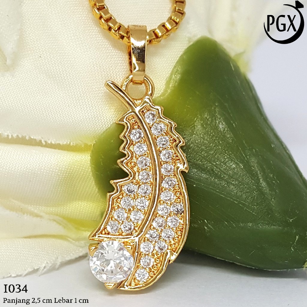 PGX Liontin Kalung Xuping Wanita Aksesoris Fashion Perhiasan Lapis Emas  - I034