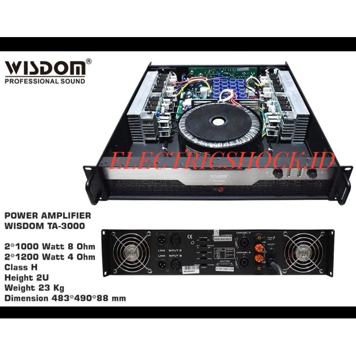 POWER AMPLIFIER WISDOM TA 3000 ORIGINAL TA-3000