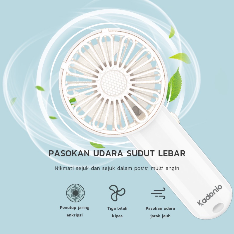 KADONIO Kipas Angin Mini Portable USB Cas Karakter Dapat Digunakan Sebagai Dudukan Ponsel KL-FN20 Masempo Mazempo