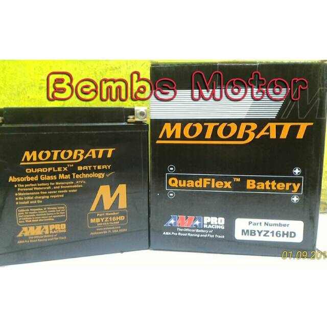 Aki Moge Motobatt MBYZ16HD alter YUASA YTX14L YTX14 MBTX12U Harley Sportster BMW Huqsavarna FJR 1300