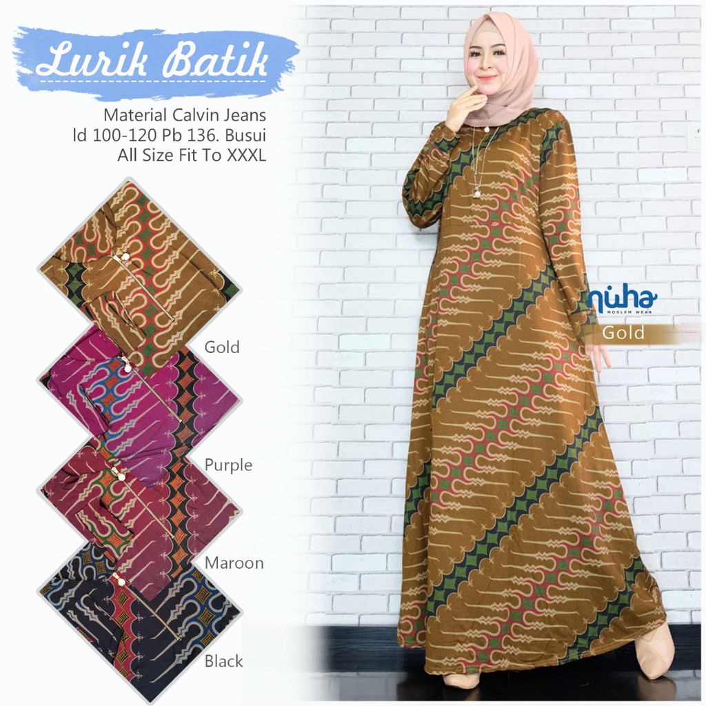 Gamis Motif Batik LURIK BATIK by NUHA