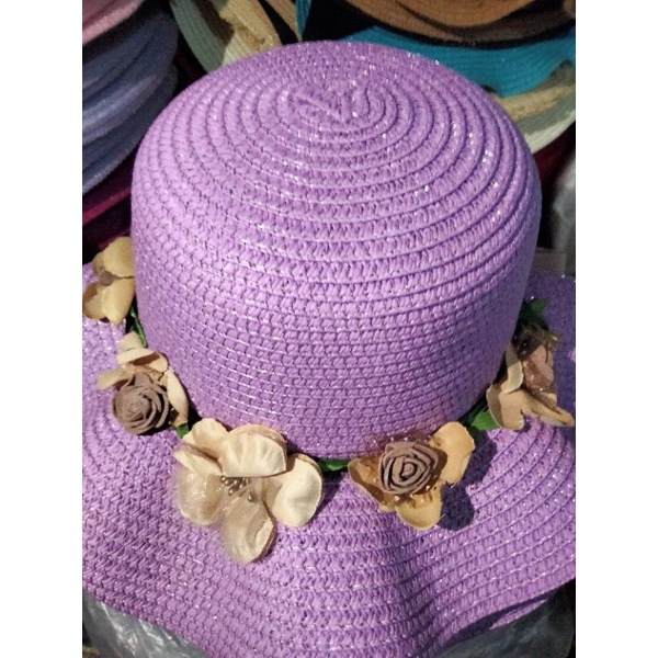 Topi pantai anak flowly summerhat kids import-3