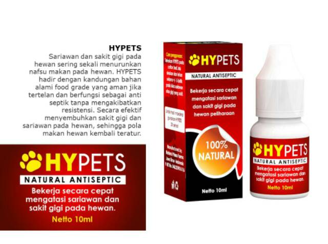 Hypets obat sariawan sakit gigi kucing anjing