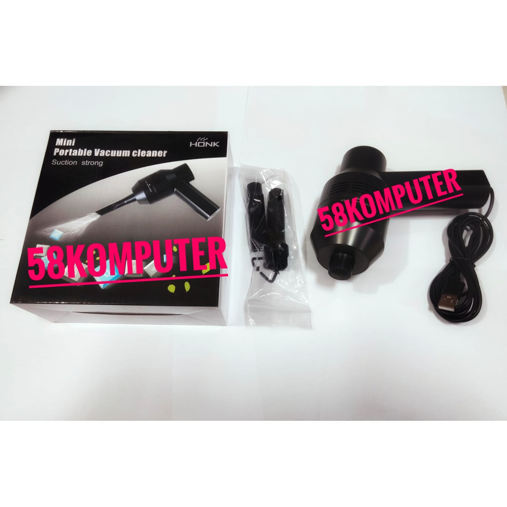 HONK Mini Vacuum Cleaner USB Pembersih Debu Keyboard - HK-6019 - Black pembersih keyboard