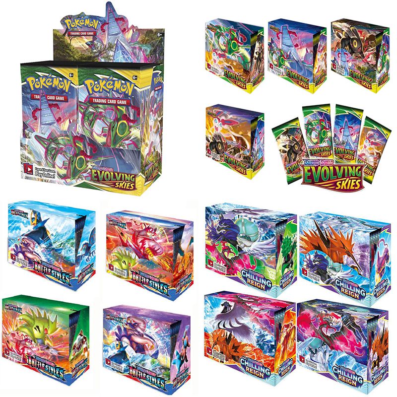 360pcs Kartu Pokemon Sword Shield Evolving Skies Shining Fates Chilling