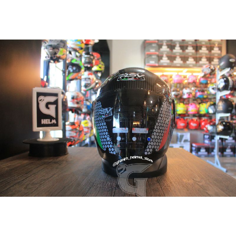 Helm half face RSV Windtail Carbon (Smoke dan Clear)