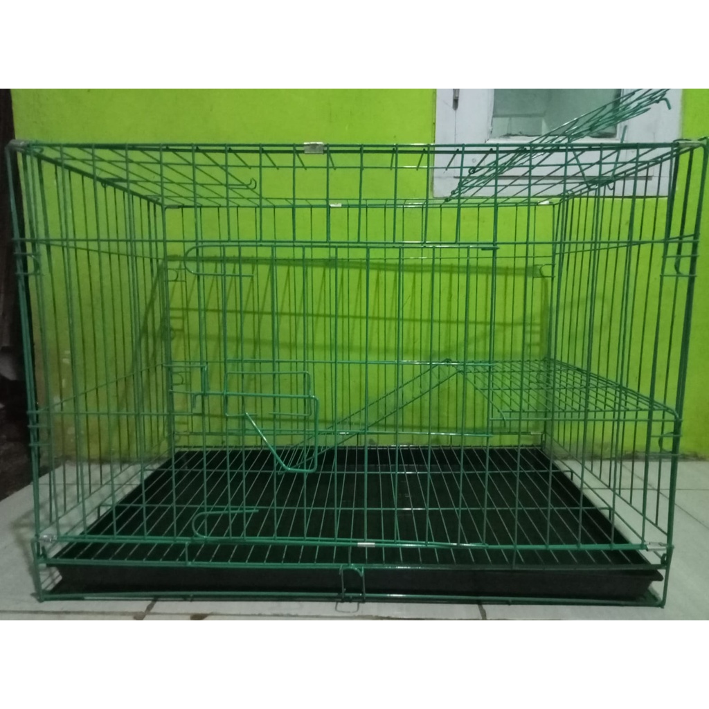 KANDANG KUCING ANJING KELINCI UK. 75 TINGKAT 1 / TINGKAT 3 UK. 60 WARNA HITAM PINK UNGU