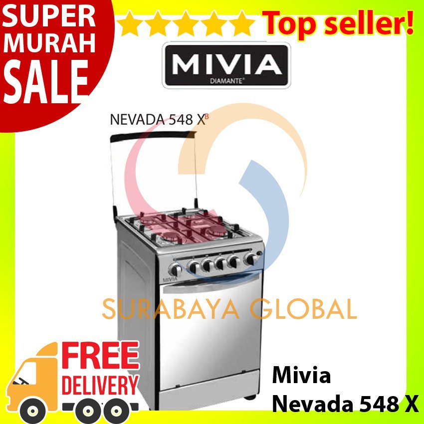Diamante Kompor Gas Freestanding Mivia Nevada 548 X Garansi Resmi