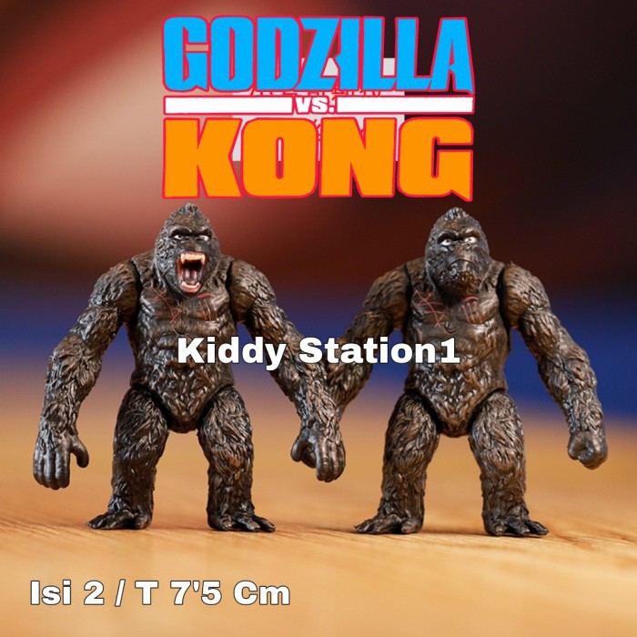 Action Figure Kingkong Set 2 King Kong Vs Godzilla