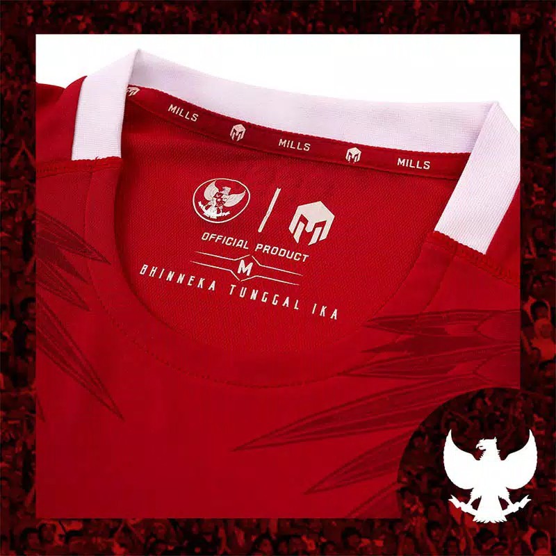 JERSEY TIMNAS GARUDA INDONESIA 2020 MILLS 1017GR JERSEY TIMNAS HOME PLAYER ISSUE ORIGINAL