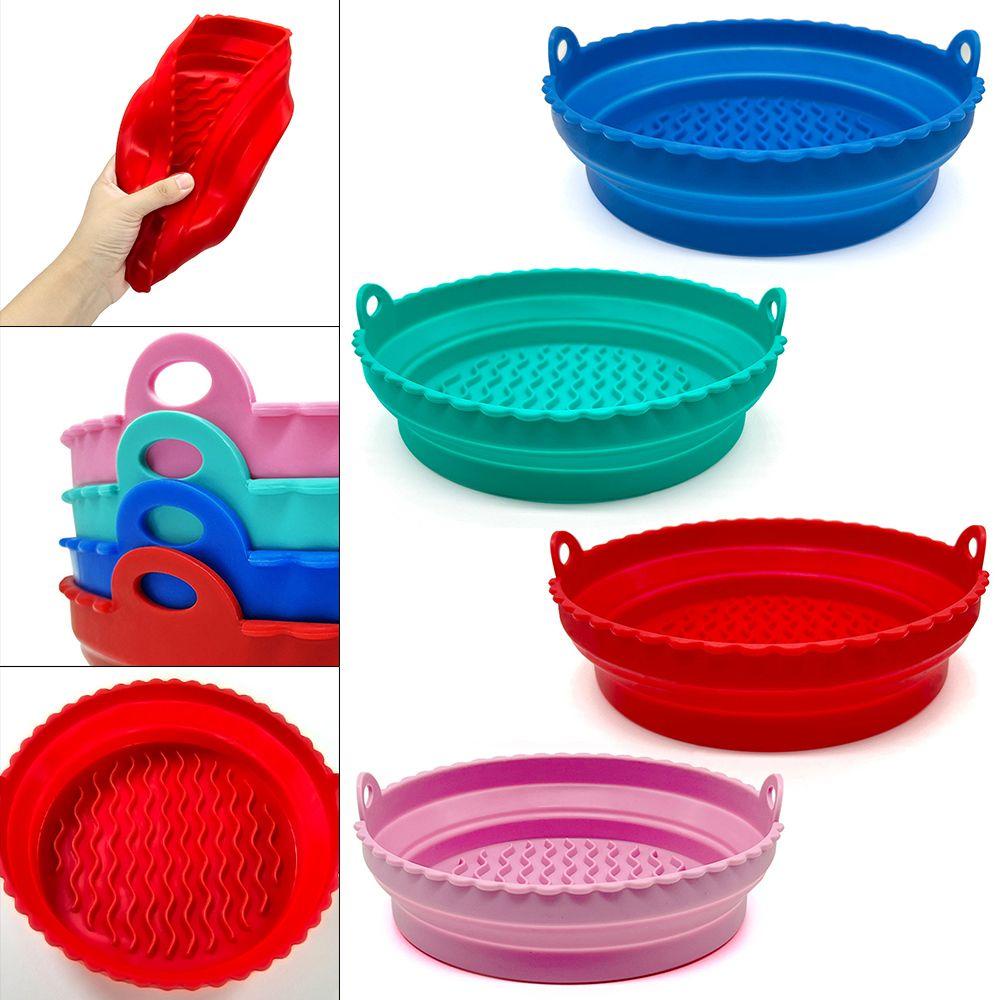 Top Foldable Silicone Pot Grill Pot Tray Masak Reusable Pizza Plate Baking Basket