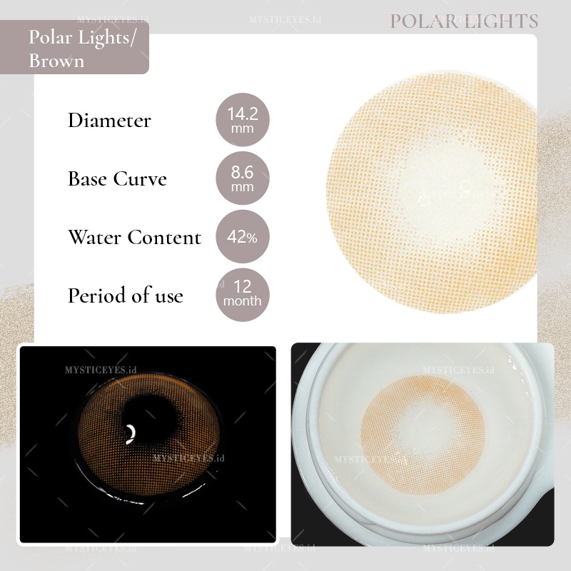 [✅COD] MYSTICEYES SOFTLENS POLAR LIGHTS SERI LENSA KONTAK MINUS  -1.00 S/D -8.00 14.2MM