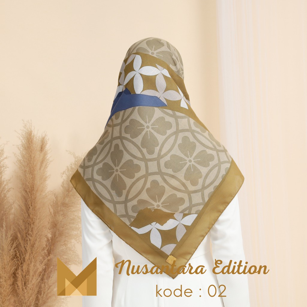 Meirista Hijab Nusantara Edition 02 | Kerudung Segi Empat Lasercut Segiempat Voal Premium Printing Motif/Jilbab/Kerudung