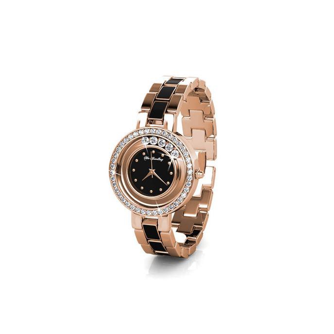 Her Jewellery Crystal Watch - Jam Tangan Crystals from Swarovski® - Black RG