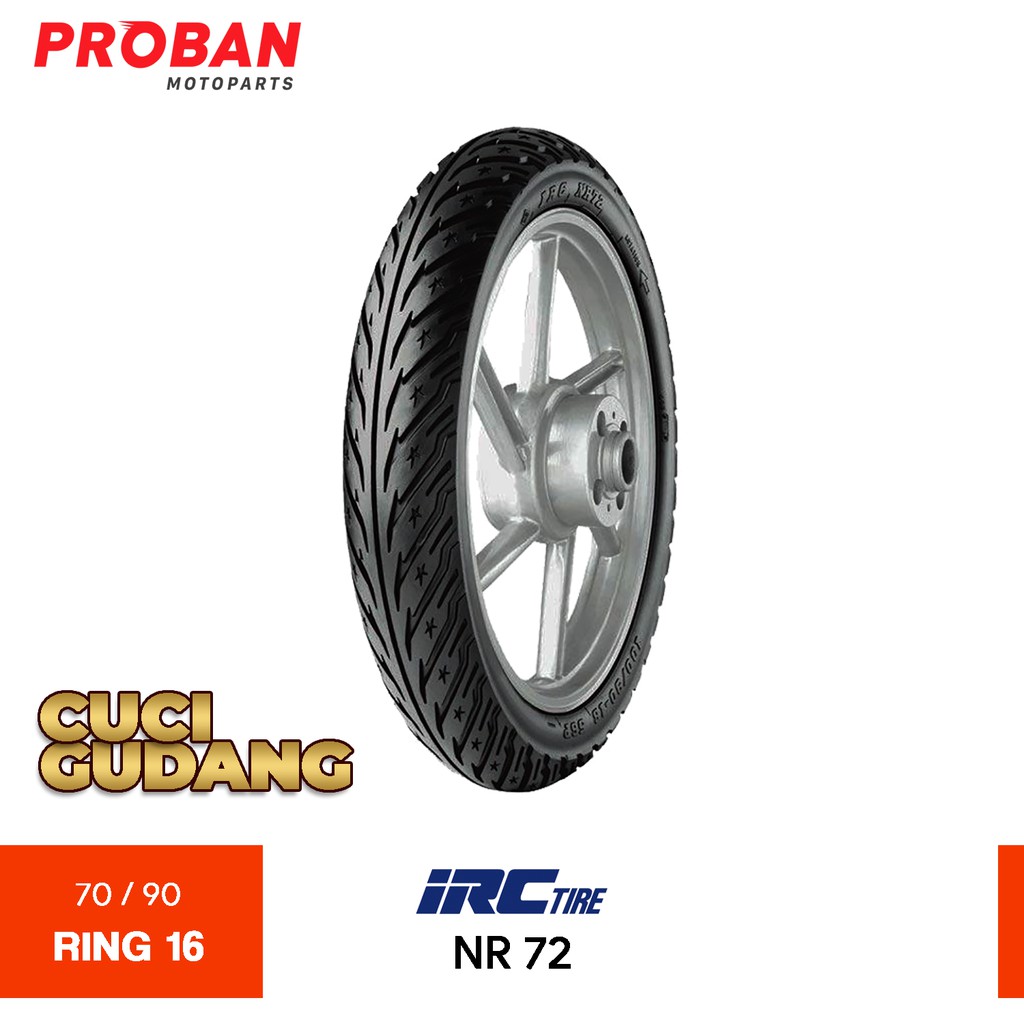 

IRC TT NR72 70/90-16 CUCI GUDANG Ban Motor Tubetype