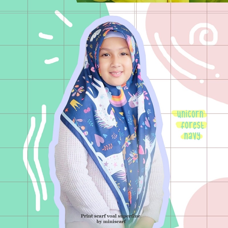 Jilbab Anak Voal Kerudung Anak Voal Jilbab Printing