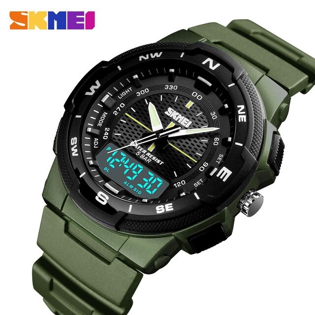 SKMEI 1454 Jam Tangan Pria Digital Analog Dual Time WK-SBY