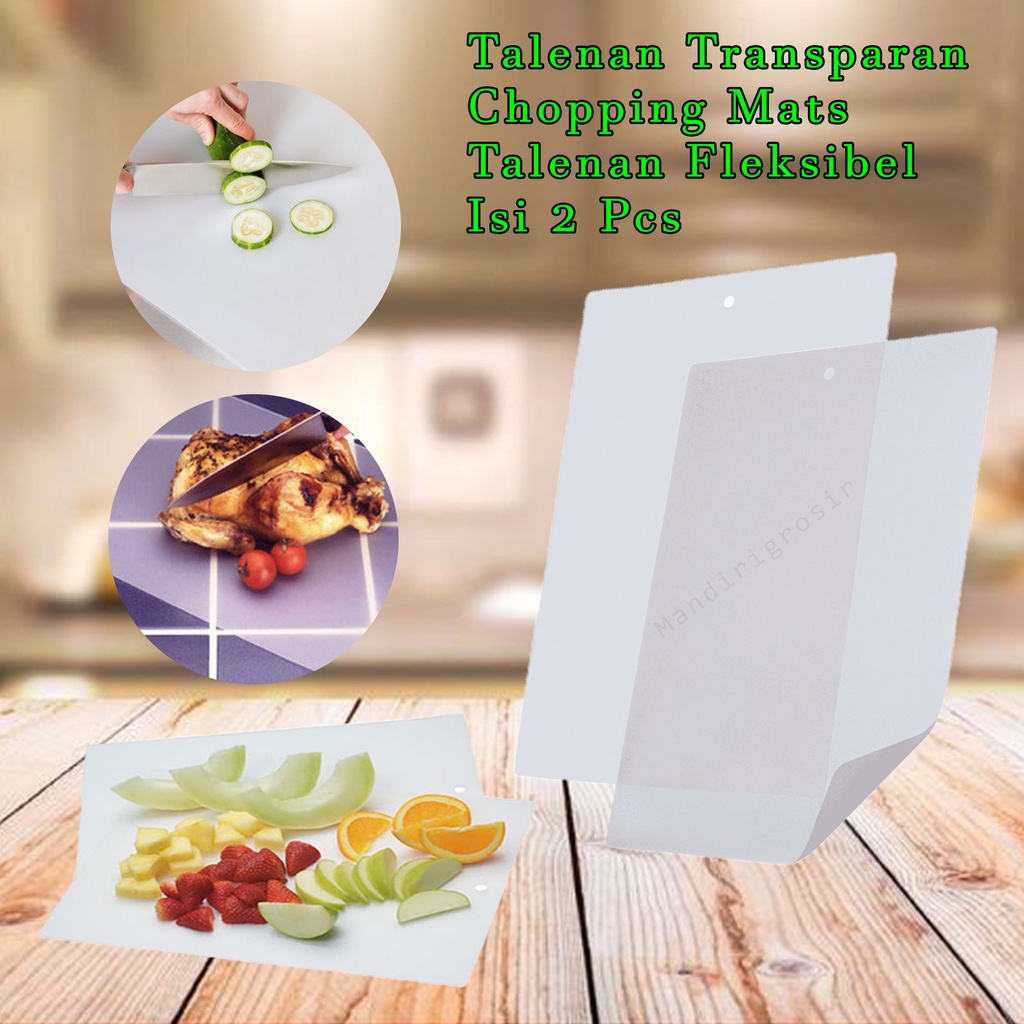 Talenan Transparan * Choping Mats * Talenan Fleksibel * 2 Pcs