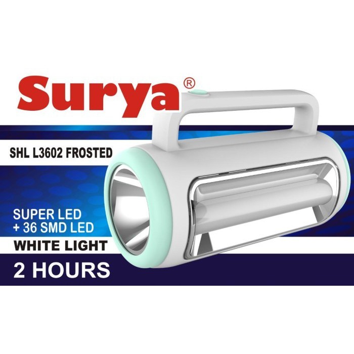 Senter Tangan Surya SHL L3602 FROSTED + Super LED 36 SMD LED