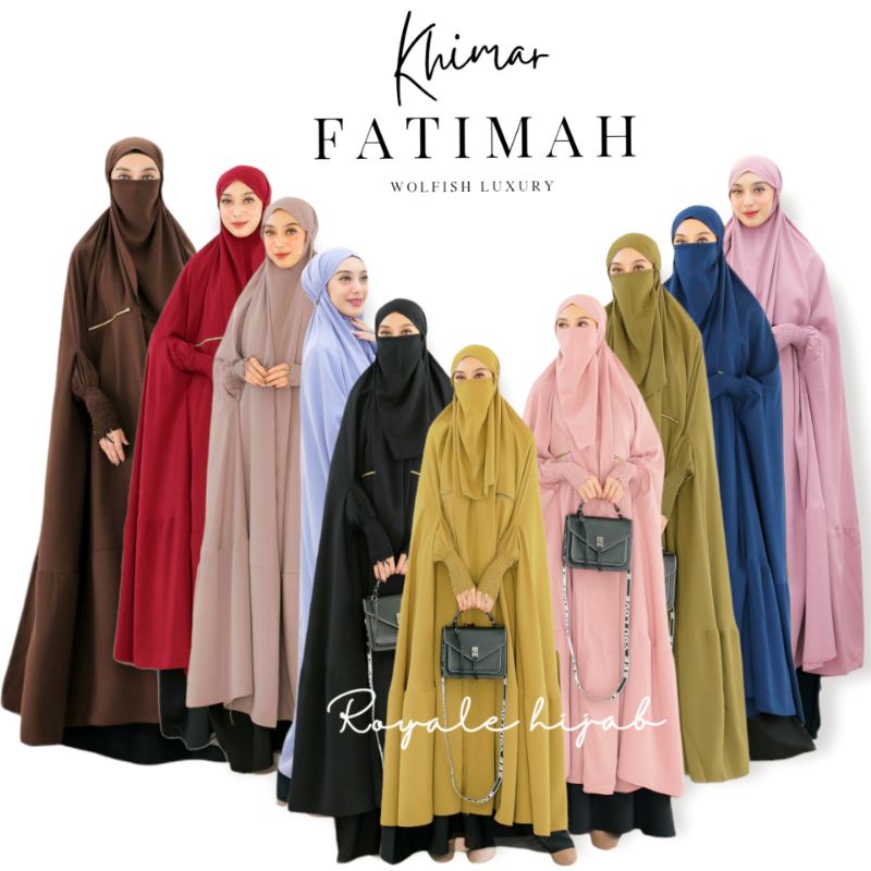 FATIMA khimar  khimar overhead  free cadar variasi saku wolfish lux premium