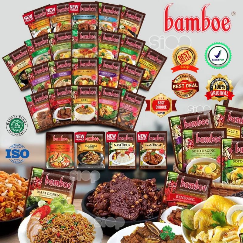 

Bamboe bumbu dapur all varian - Gule Soto Rawon DLL - Bumbu Serbaguna - Bumbu Bamboe Original