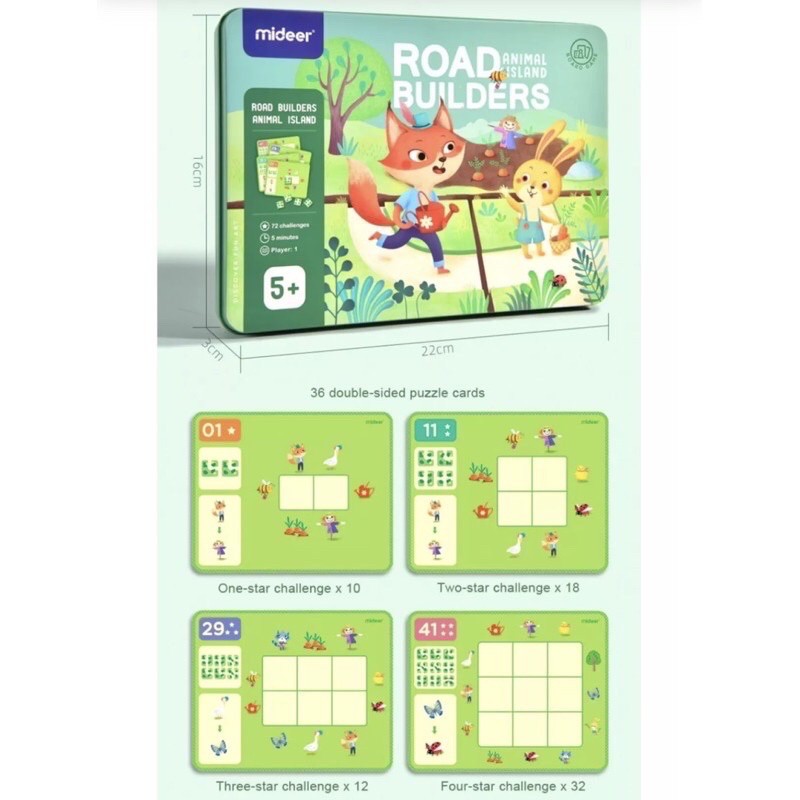 mideer road builders - logic game - mainan edukasi anak